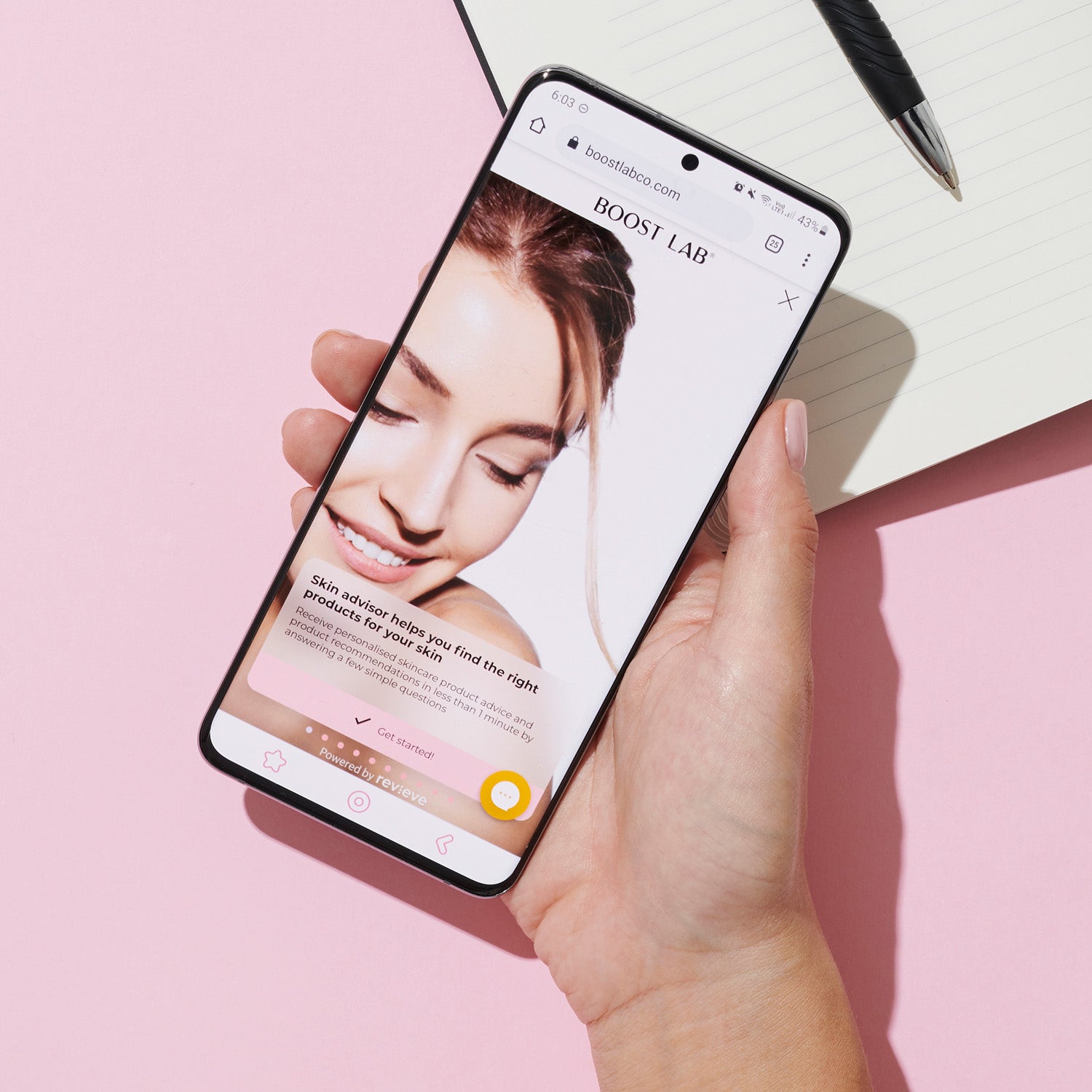 BOOST LAB Skin Advisor digital beauty tool