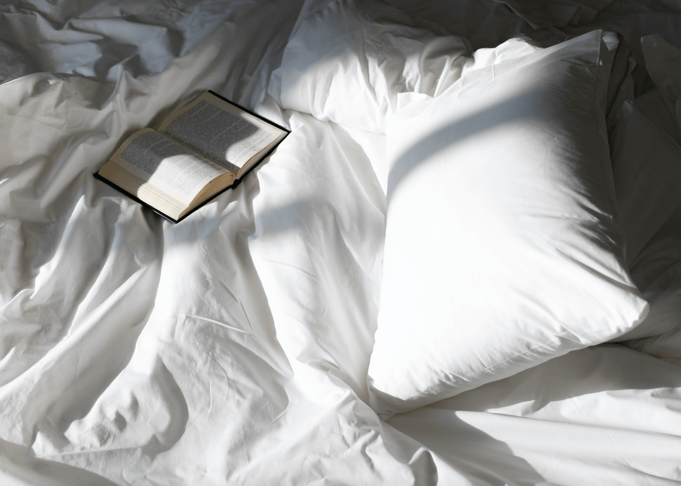Bed sheet and book - tips for Blemish Free Skin