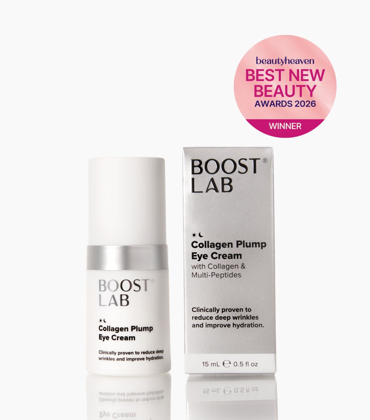 Collagen Plump Eye Cream | BOOST LAB Quality Ingredients - Real Results 30-day money back guarantee