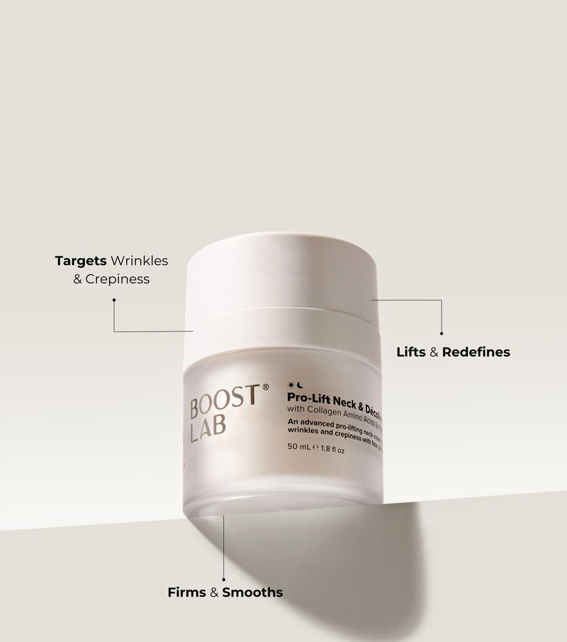 Pro-Lift Neck & Décolletage Cream | BOOST LAB Quality Ingredients - Real Results 30-day money back guarantee
