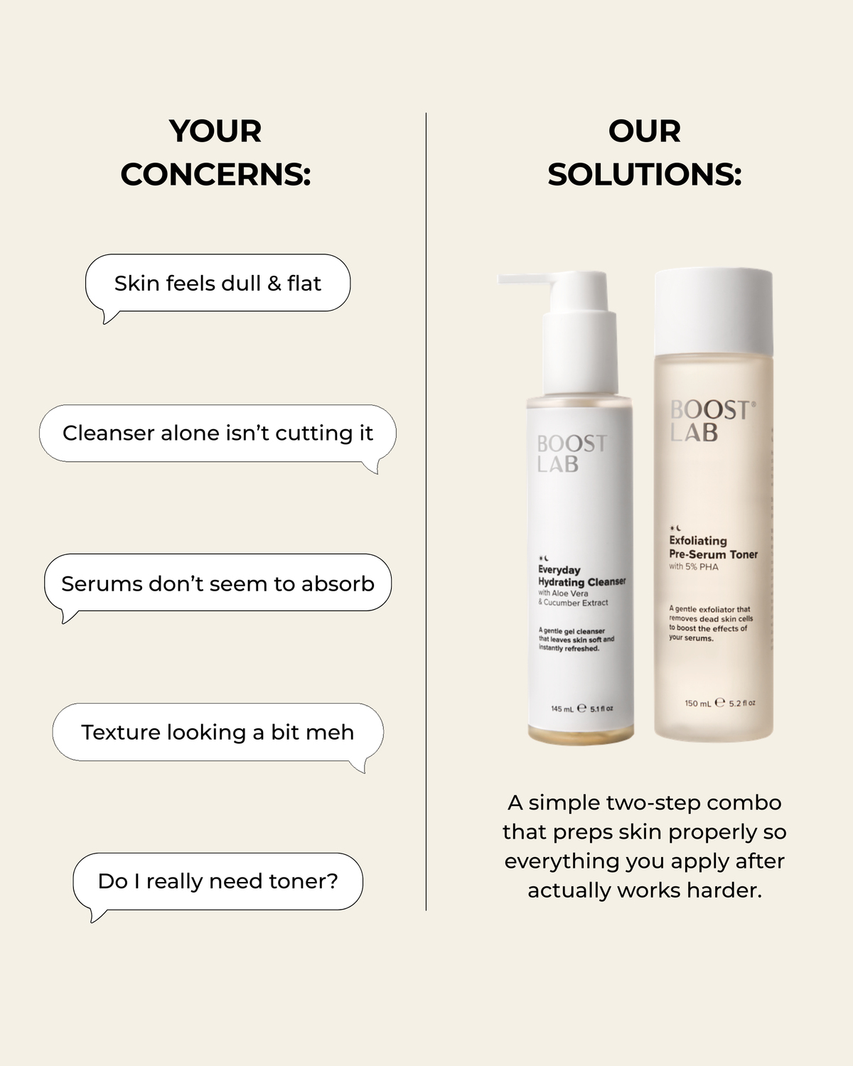 Skin Prep Bundle | Exfoliating Toner and Hydrating Cleanser